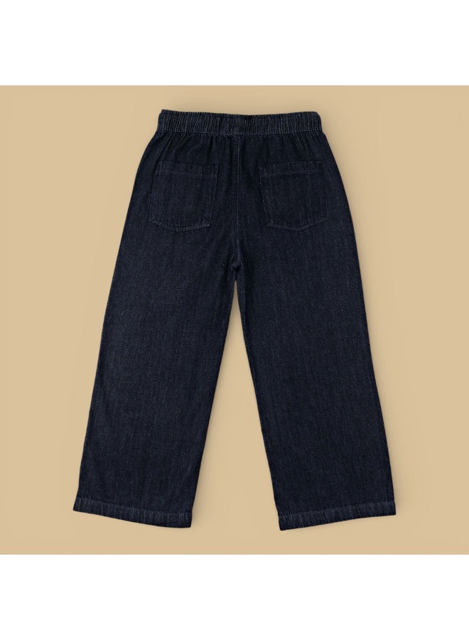MARWAN Baby Denim Baggy Long Pants with Elastic Waistband and Drawstring - Image 2